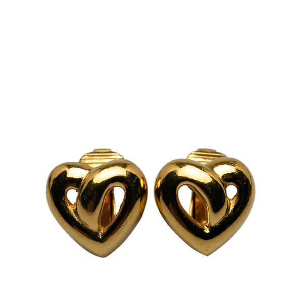 Dior Heart Logo Clip on Earrings